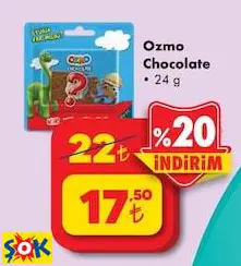 ŞÖLEN OZMO CHOCALATE ÇİKOLATA 24 G